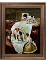 Картина интерьерная на холсте в раме 25*31 см