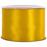 Лента атласная ширина 50 мм, длина 23 м, желтая, BRAUBERG, 591525
