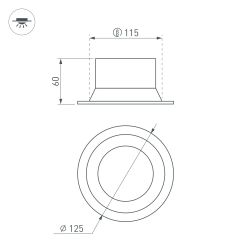 Светильник MS-BREEZE-BUILT-R125-16W Day4000 (BK, 85 deg, 230V) (Arlight, IP20 Металл, 3 года) 035614