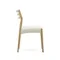 Стул Cudia из бежевой синели из массива дуба с натуральной отделкой FSC Mix Credi
