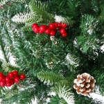 Ёлка «Маскарад» 150 см, ПВХ+резина с шишками, ягодами и снегом (447 веток)