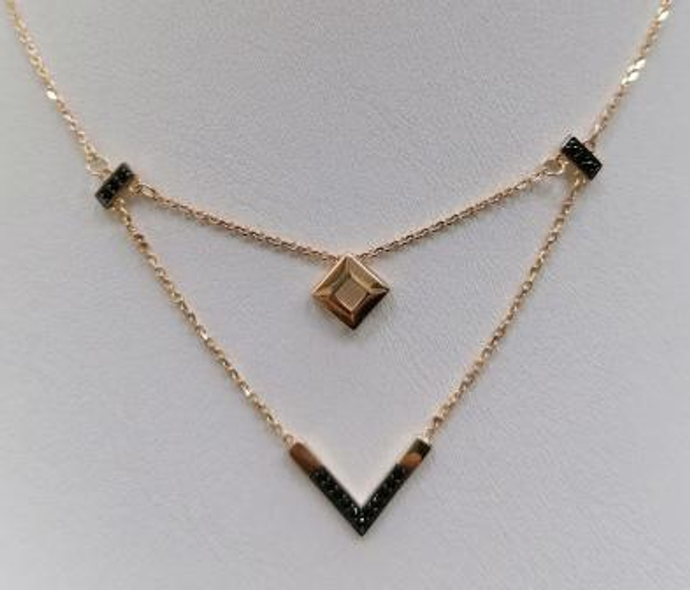 Колье из золота с фианитами