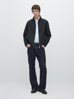 Massimo Dutti Короткая куртка с карманами, темно-синий