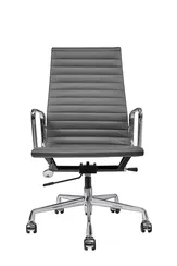 Офисное кресло Eames Ribbed EA 119 кожа графит
