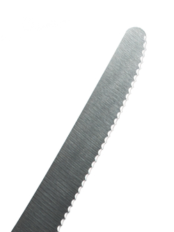 Нож кухонный Relaxika, лезвие 11см, закругленное, серрейтор оранжевый, без лого