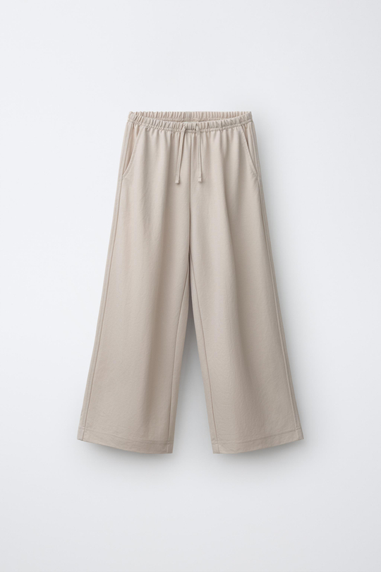 ZARA БРЮКИ WIDE LEG СВОБОДНОГО КРОЯ, ЭКРЮ