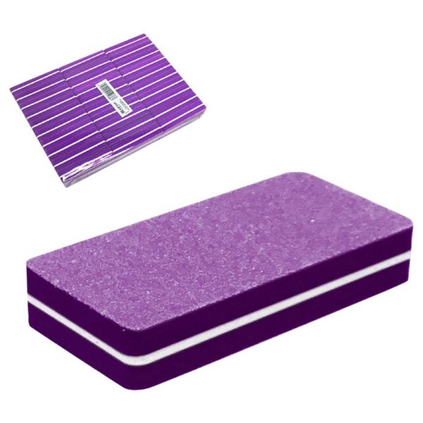 Баф-ластик прямоугольный (6см_3см) фиолетовый, упаковка 30 штук