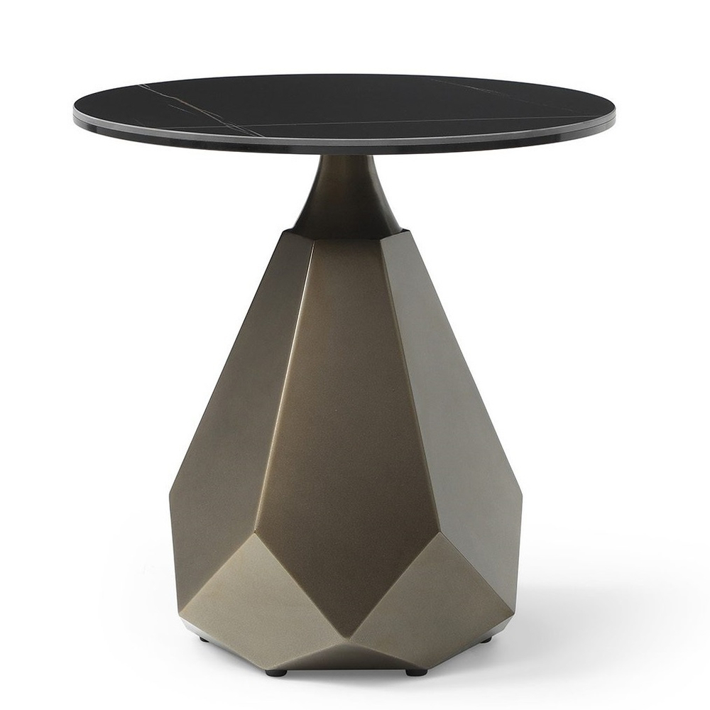 Стол журнальный ET9509CI (D50) черная керамика