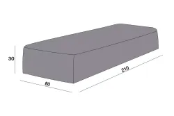 Защитный чехол на шезлонг Ривьера 210×80×30 см, цвет хаки