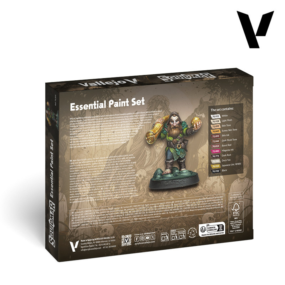 Game Color: Essential Paint Set by Squidmar Miniatures (12) - обновленная формула 2024