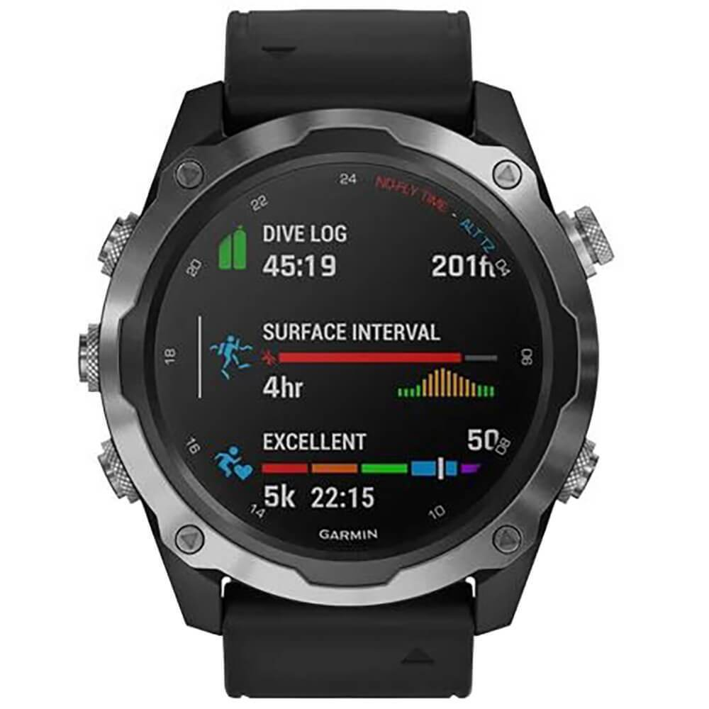 Умные часы Garmin Descent Mk2 стальные с черным ремешком 010-02132-10