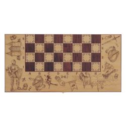 GAEM Игра настольная 3 в 1 (шахматы, шашки, нарды) "Рыцари", L50 W25 H6 см