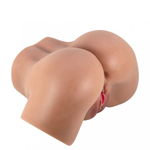 Мастурбатор реалистичный двойной Hailey с вибрацией (анус+вагина) коричневый