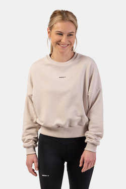 Свитшот женский Nebbia 420 Loose Fit Sweatshirt “Feeling Good” Cream