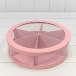 Коробка сборная 35х10 см с окошком (Розовый)