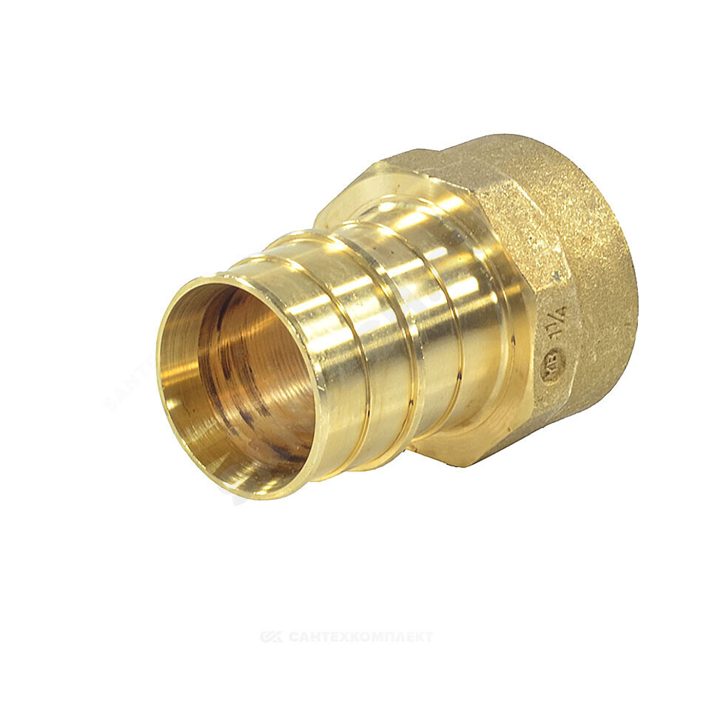 Муфта для PE-X труб радиальная латунь Дн 25х1/2" ВР РОС