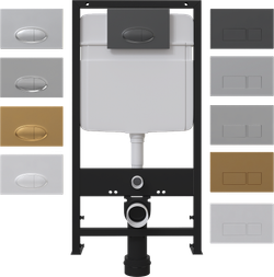 Кнопка смыва для унитаза EWRIKA 0052 пластик, цвет белый