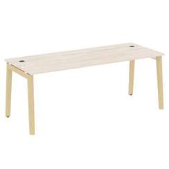 Onix Wood Direct Стол руководителя OW.SRR-6.8 Денвер Светлый/Дуб Светлый/Металл Белый 1980*800*750