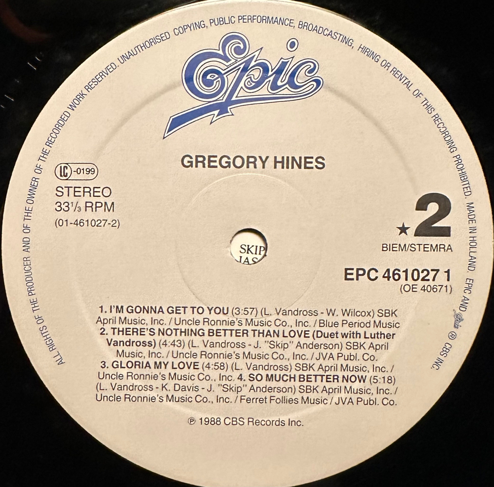 Gregory Hines - Gregory Hines (Голландия 1988г.) В