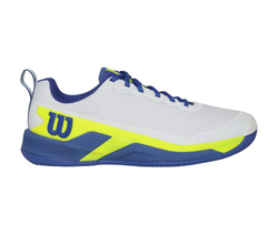 Мужские теннисные кроссовки Wilson Rush Pro 4.5 - white/amparo blue/safety yellow
