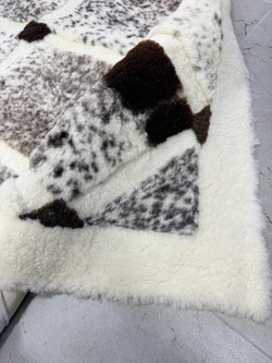 Ковер прямоугольный натуральный мех овчина, 210 х 170 см.