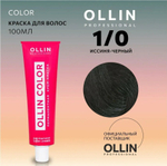OLLIN COLOR 1/0 иссиня-черный 100 мл Перманентная крем-краска для волос