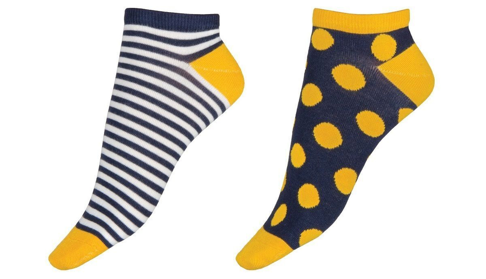 Набор из 2 пар озорных заниженных носков (Размер: 36-42) (Цвет: разноцветный)