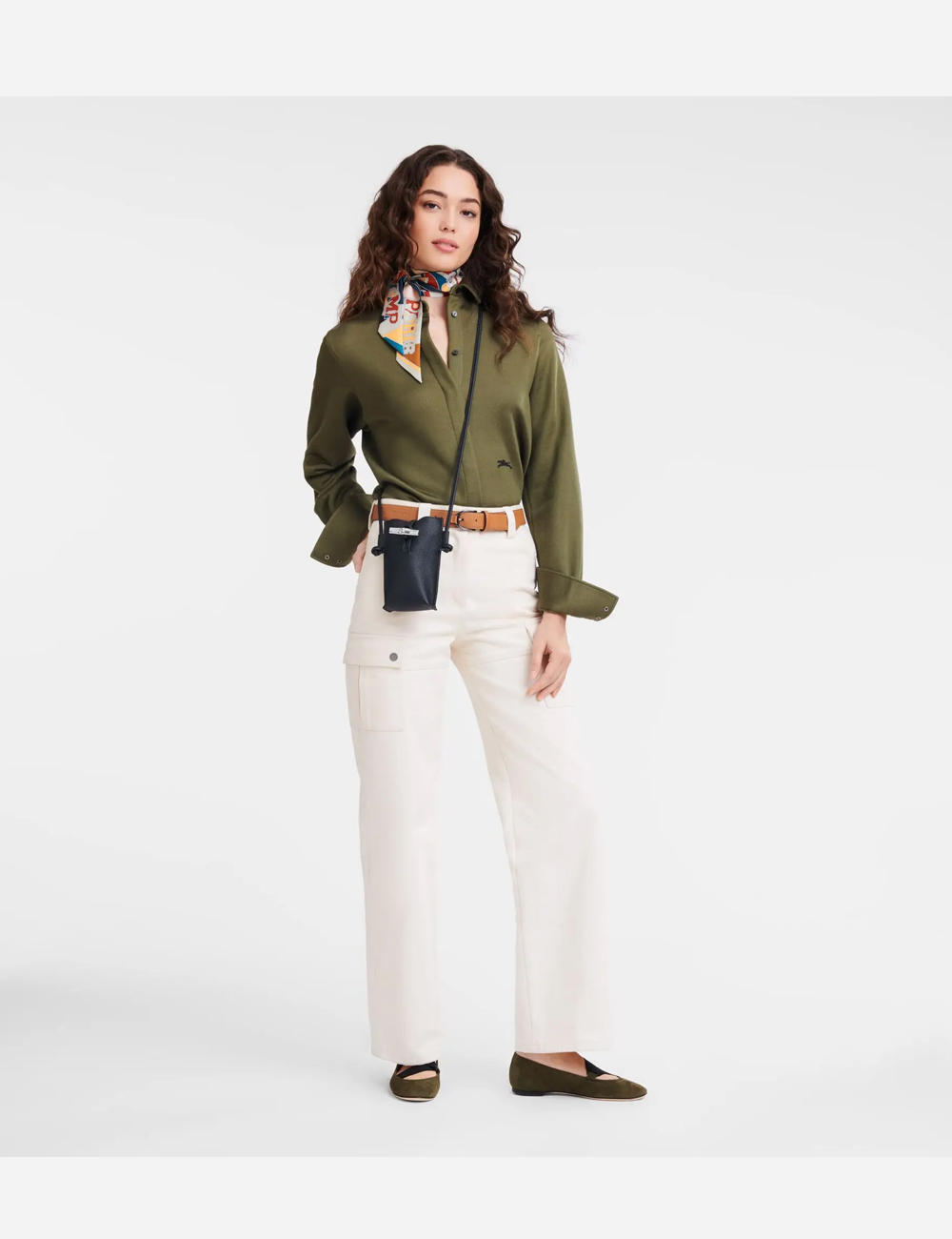 Сумка Longchamp Le Roseau Phone case "Black"