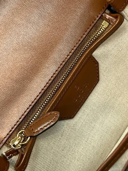 Маленькая сумка Gucci Bamboo 1947 с ручкой сверху коричневый