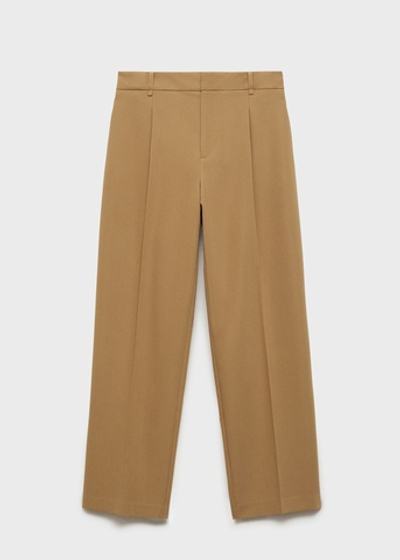 Прямые брюки с защипами