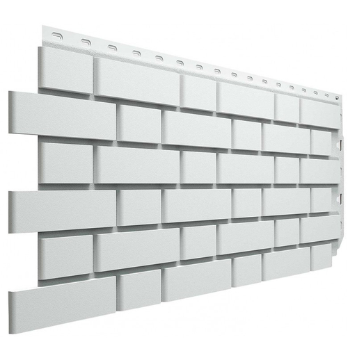 Фасадные панели (Цокольный Сайдинг) Деке Флемиш STANDARD Белый