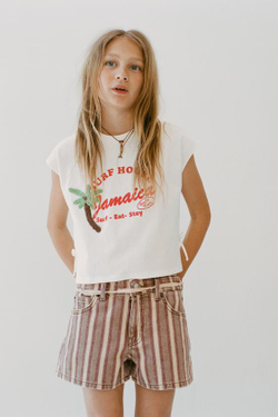 ZARA ТОП С ДЕТАЛЯМИ КРОШЕ, БЕЛЫЙ