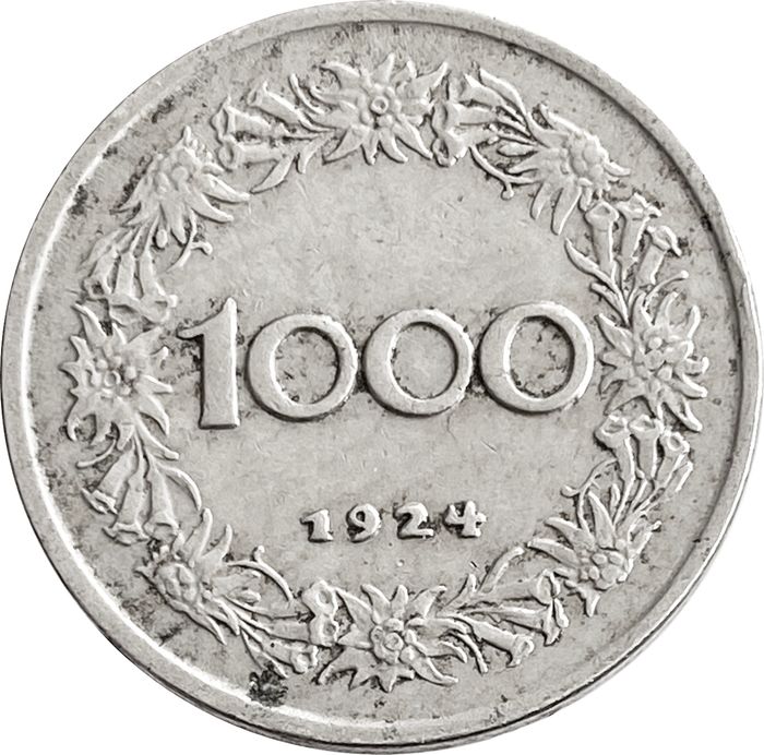1000 крон 1924 Австрия