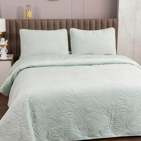 Покрывало 160х220 и наволочка 50х70 Sofi De MarkO Мелисса ментол