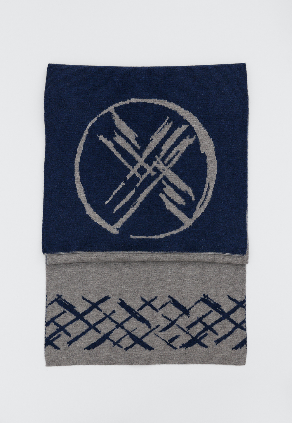 Шерстяной шарф SHANYRAQ BLUE GREY