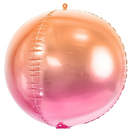 Шар PartyDeco сфера 16" омбре розовый #1209-0422