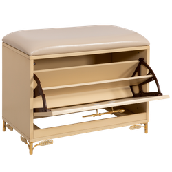 Банкетка Oliva Branch (Олива Бранч) Айвори Мраморное золото