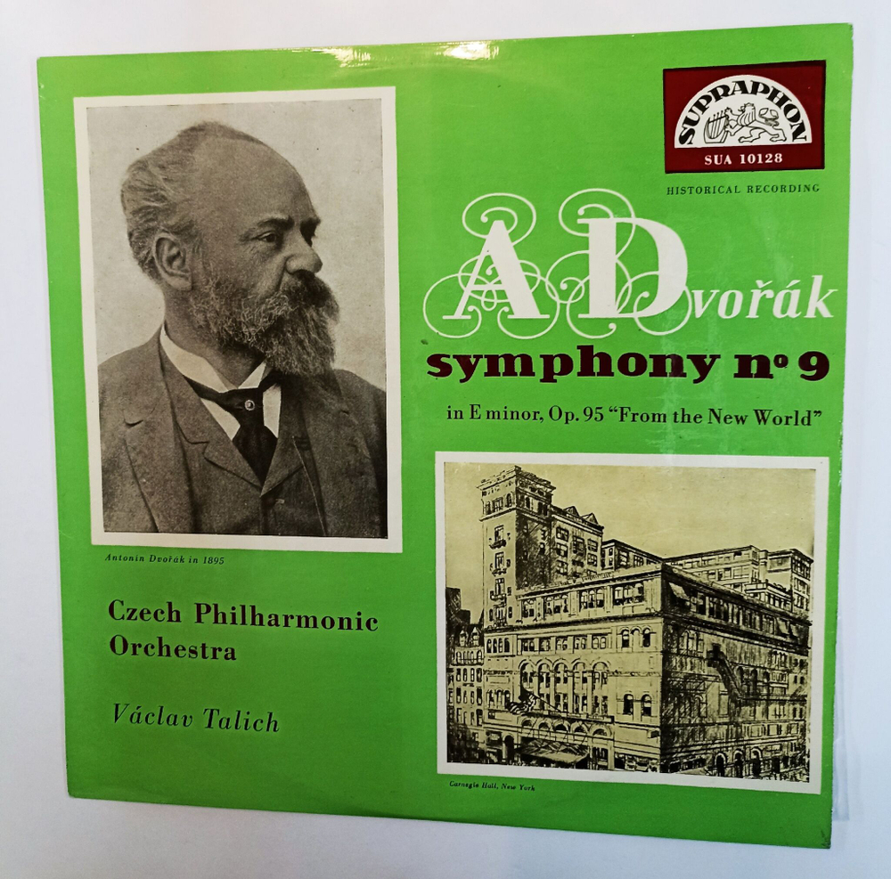 Винтажная виниловая пластинка LP A Dvorak Антонин Дворжак, Czech Philharmonic Orchestra, Vaclav Talich Symfonie № 9 In E Minor, Op.95 From The New World Из Нового Света (Чехословакия 1963)