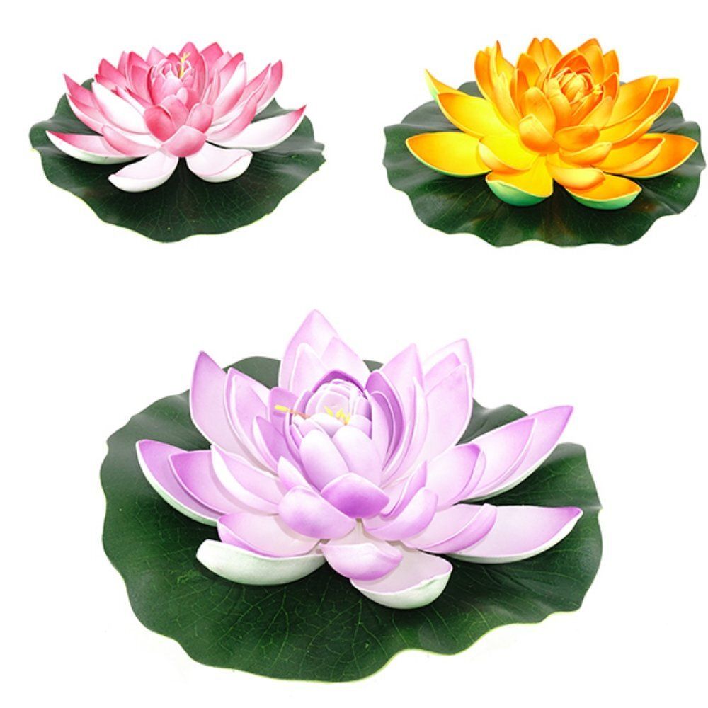 GAEM Цветок искусственный "Водяная лилия", L27 W27 H8 см, 3в.