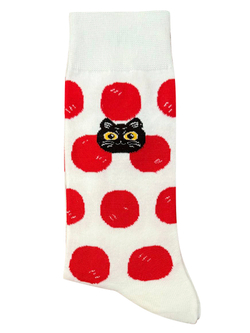 Носки р.35-40 "Cute Animals" Red Balls and Cat