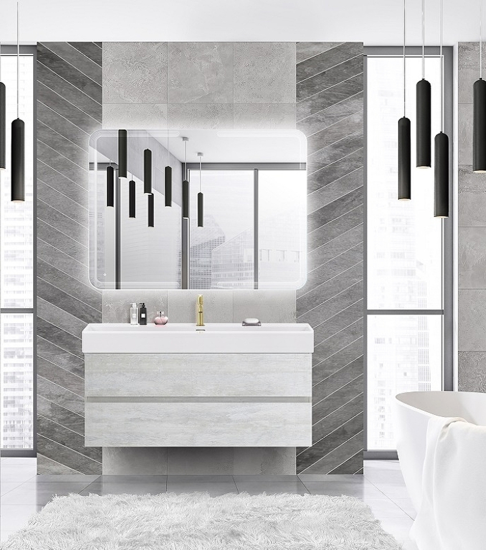 Тумба под раковину Cezares Molveno 46 120 MOLVENO 46-120-2C-SO-LB подвесная Legno Bianco