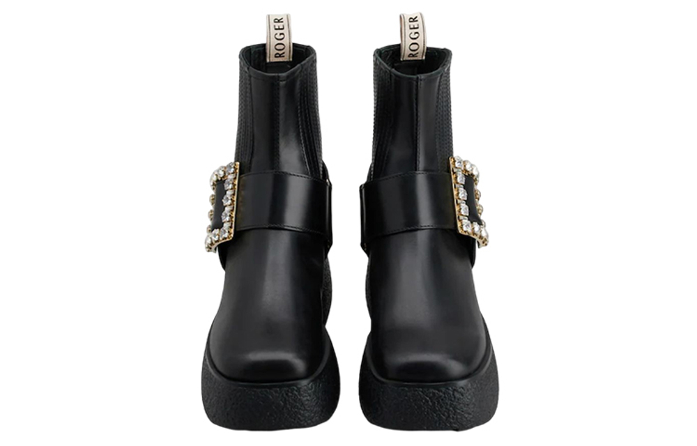 Roger Vivier Leather Ankle Boots Women"s Black