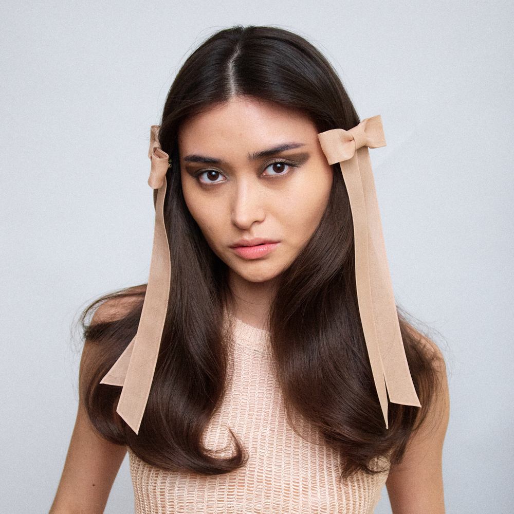 Бант "Мэри" облегченный бежевый