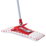 Швабра КОМПЛЕКТ черенок 75-130 см + флаундер 40 см + МОП микрофибра/абразив (ТИП К), PERKLIN (ПЕРКЛИН), 700980