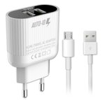 СЗУ с кабелем lightning 2USB 2.4А EMYX MY-A202 white