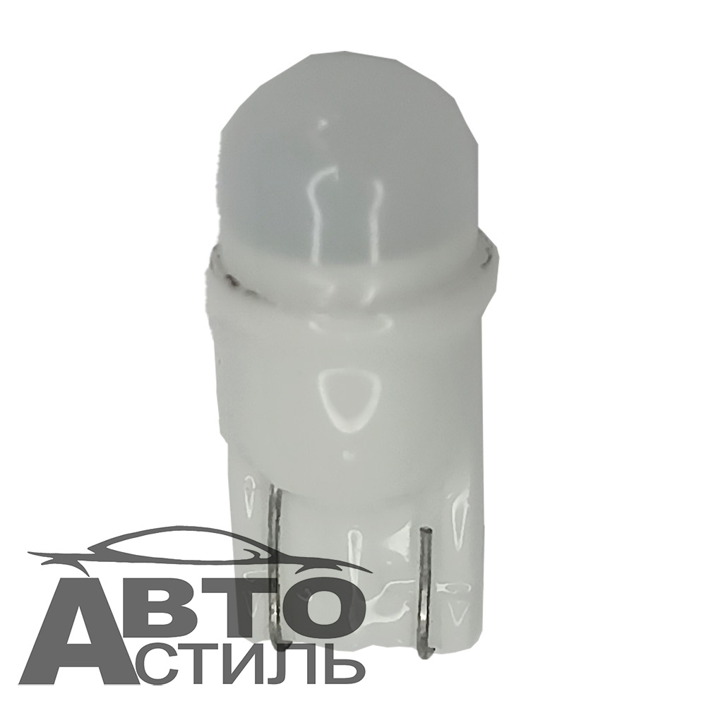 Светодиод 12V T10 COB WHITE 4D Ceramic (без цок) КОНУС Выпуклый COB керамик 11015