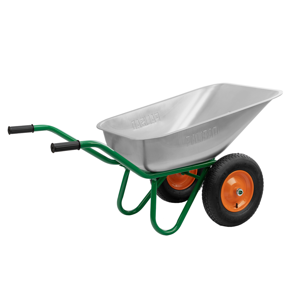 Тачка садово-строительная, 2-х колесная, усиленная, грузоподъемность 320 кг, объем 90 л Palisad