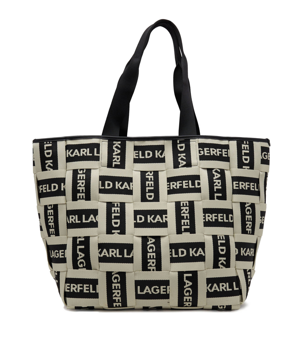 Сумка-шопер k/webbing logo lg tote Karl Lagerfeld - бежевый(235W3029)