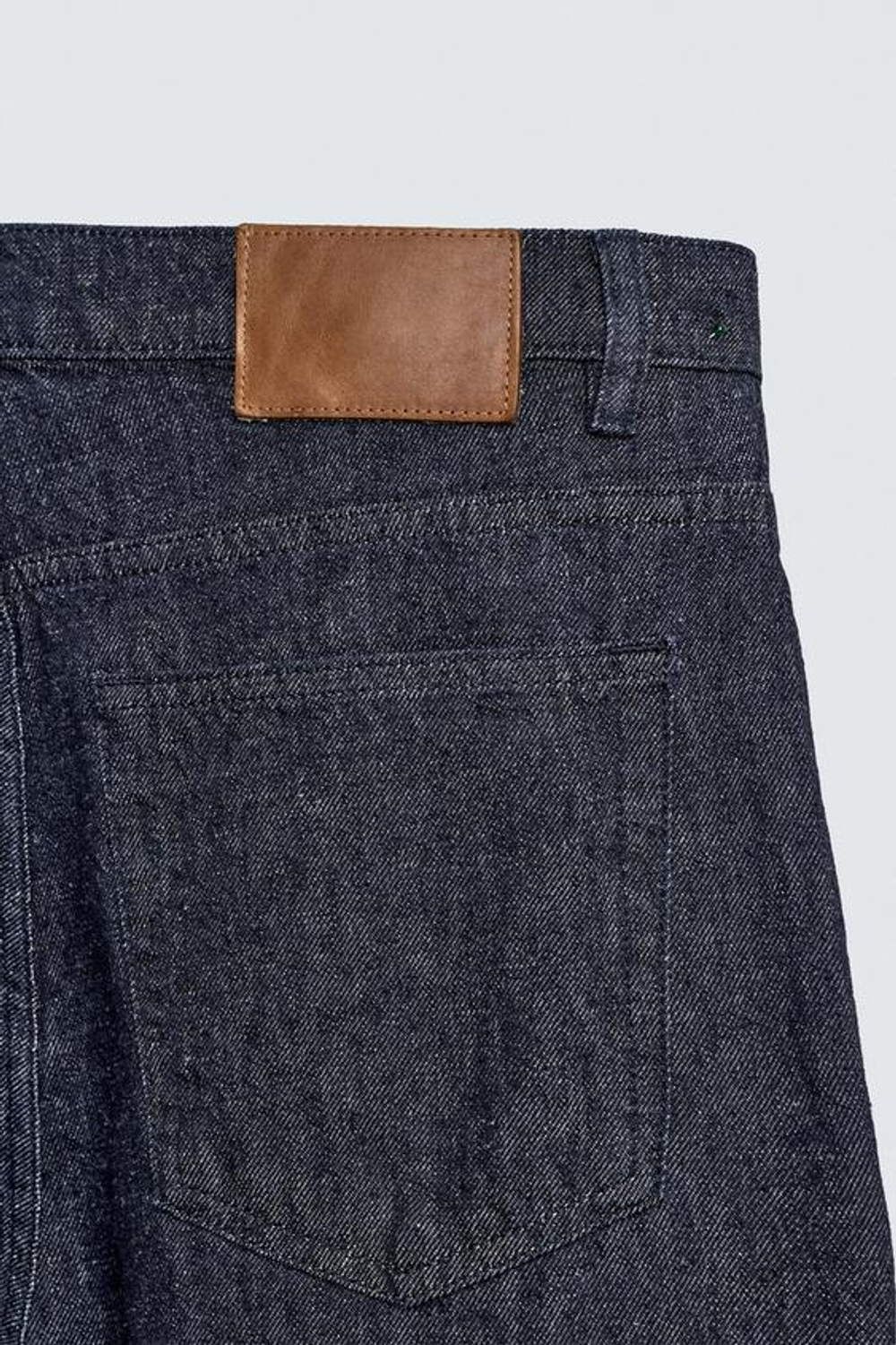 ZARA ДЖИНСЫ STRAIGHT FIT ИЗ ХЛОПКА И КОНОПЛИ, СИНИЙ