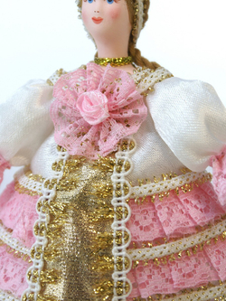 Кукла-подвеска Дама в бальном платье.